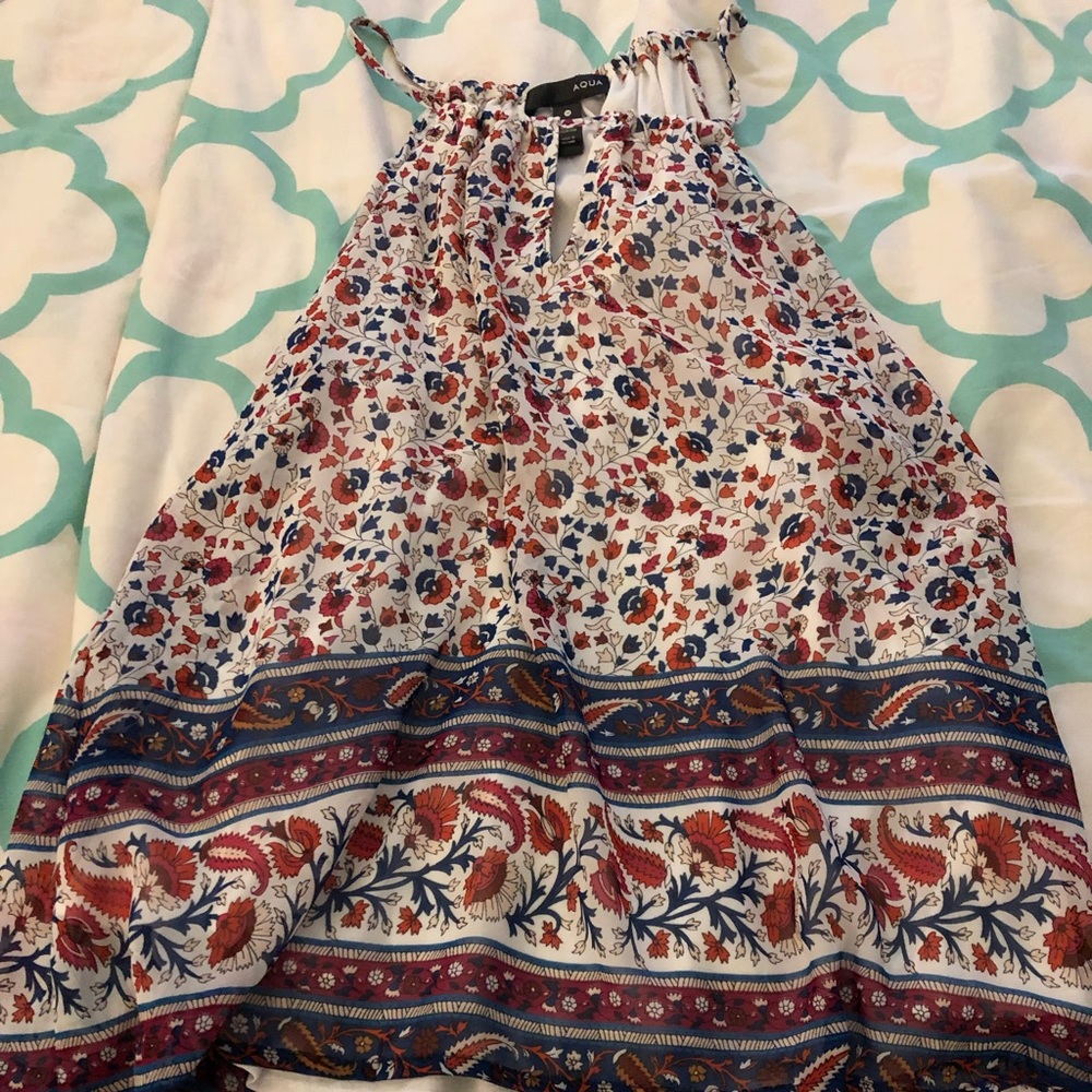 NWOT Aqua Paisley Tank